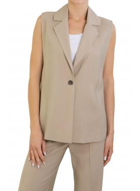 Gilet con bottone in viscosa Options